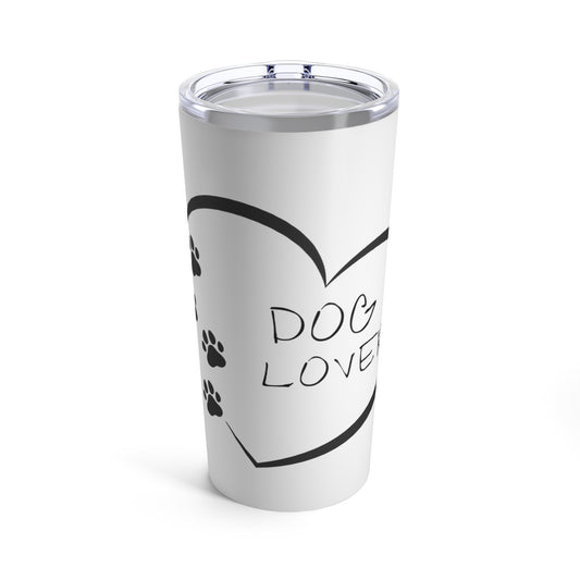 Dog Lover Black & White Tumbler 20oz