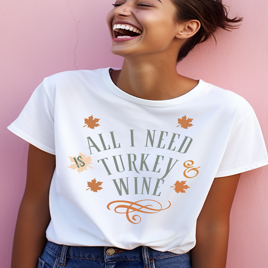 Turkey & Wine Short Sleeve Tee